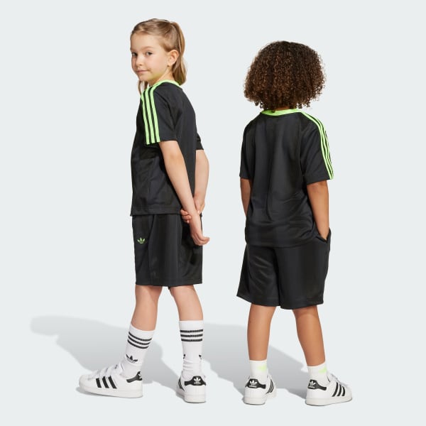 ブラック キッズ用Tシャツ セットアップ