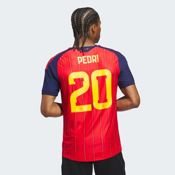 adidas Spain 26 Home Pedri Authentic Jersey - Red | Free Shipping
