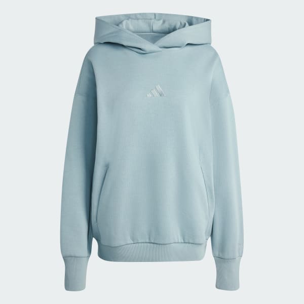 adidas ALL SZN Fleece Loose Hoodie - Green | Free Shipping with