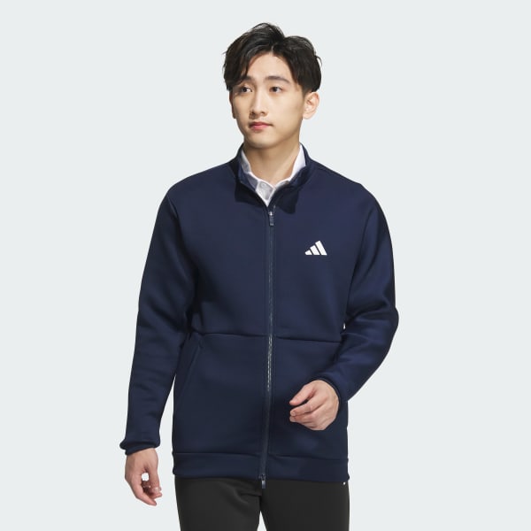 【美品】adidas アディダス ダンボールニット セットアップ 黒 アディダスゴルフ ロゴダンボールニットフーディー LOO12