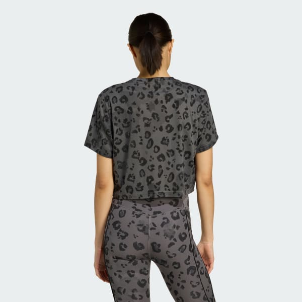 Gri Workout Essentials Print Tişört