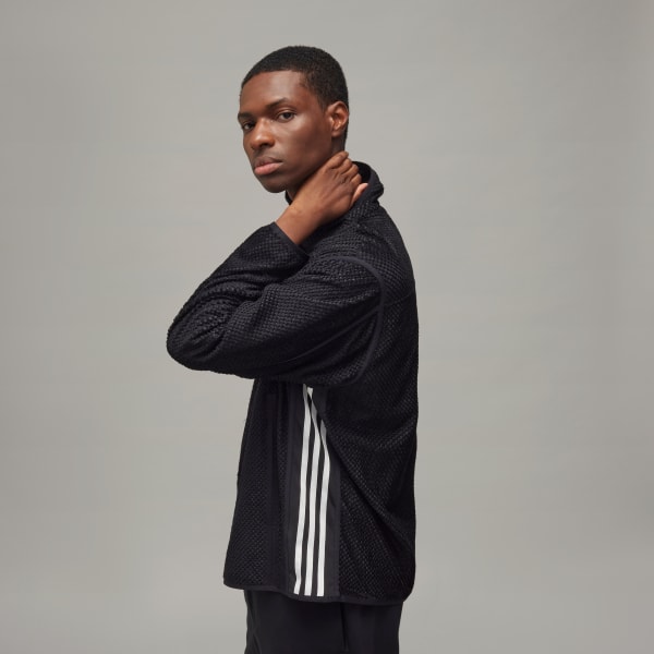 Y 3 Black Waffle Warp Knit Jacket