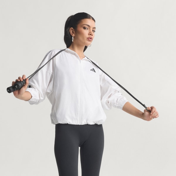 Weiss Hyperglam 3-Streifen Windbreaker