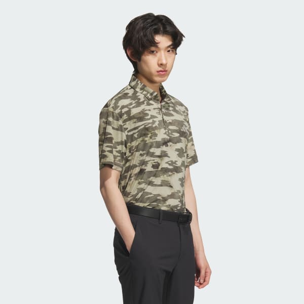 Green 올오버 프린트 반팔 폴로 셔츠