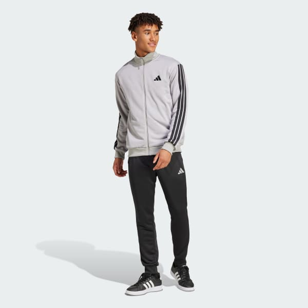 CONJUNTO DE FELPA FRANCESA TIRAS Plomo adidas adidas Peru