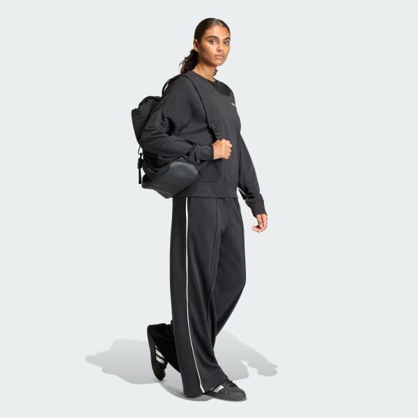 Black Seasonal Essentials Colourpop Pants with Embroidered Graphic