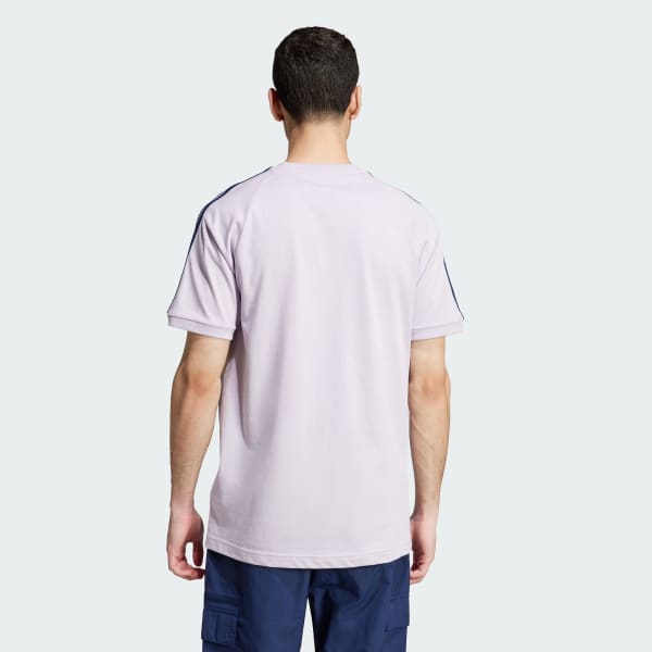Purple 3-Stripes Panel Tee