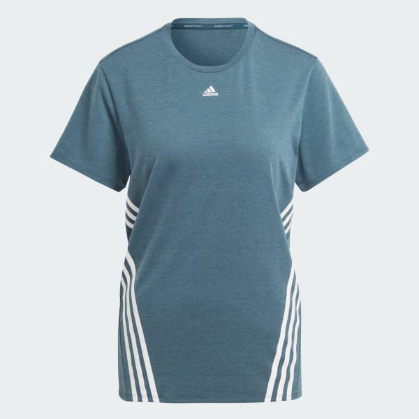 Turquoise Train Icons 3-Stripes Tee