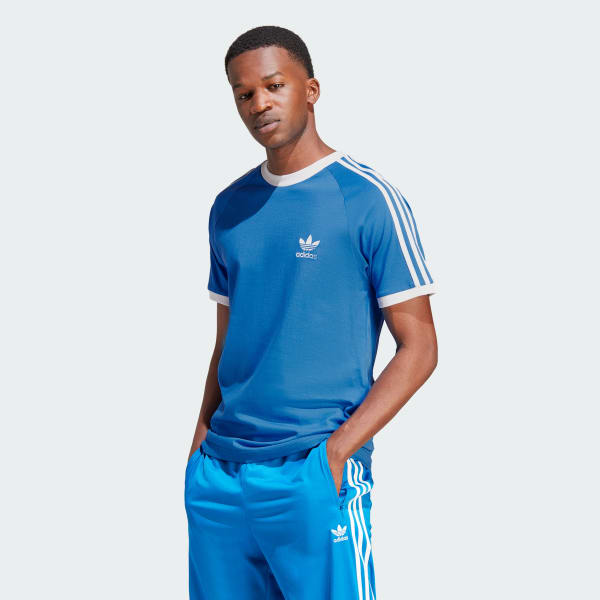 adidas Men's Lifestyle Adicolor Classics 3-Stripes Tee - Blue | Free ...