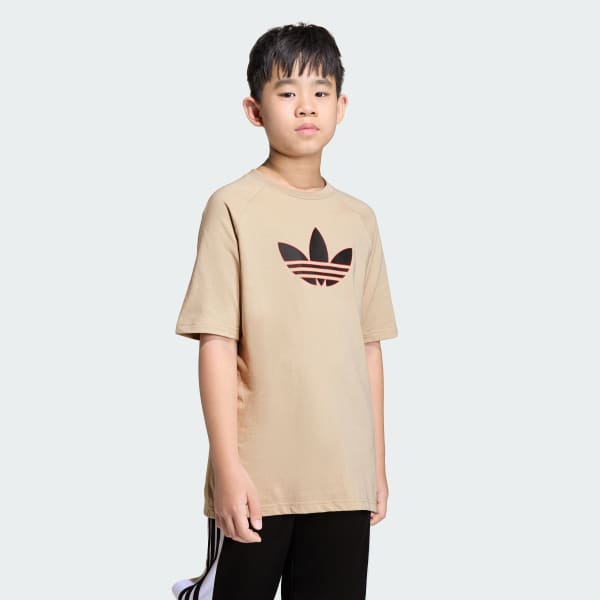 Beige GRAPHIC TREFOIL LOOSE TEE