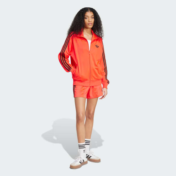 cervená Sportovní bunda Adicolor Classic Firebird Loose