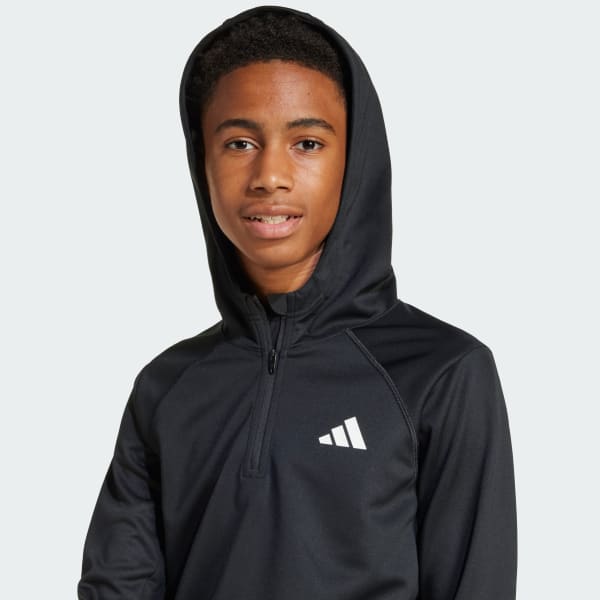 Black adidas hoodie kids discount