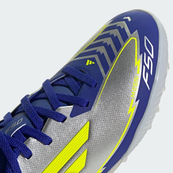 adidas F50 League Messi Turf Soccer Shoes Kids - Silver adidas F50 League Messi Turf Soccer Shoes Kids - Silver