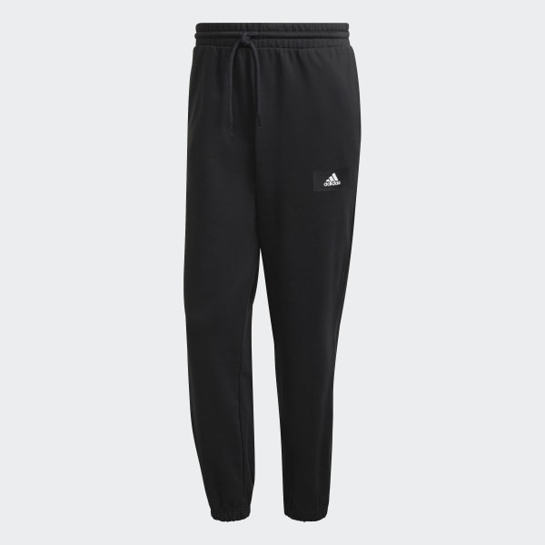 Black Essentials FeelVivid Cotton French Terry Straight-Leg Joggers ZK553