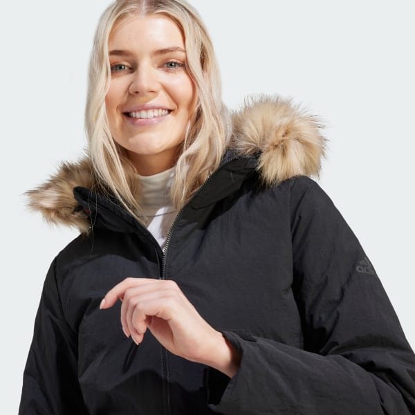 Adidas fur new arrivals hooded jacket