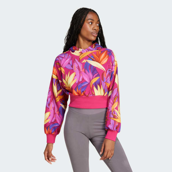 【正規通販】 Free | Pink - Hoodie FARM x adidas Shipping adiClub with ウォーキング・ランニングウェア