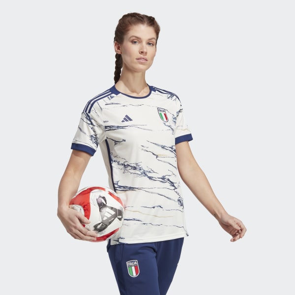 Blanc Maillot Extérieur équipe féminine Italie 23