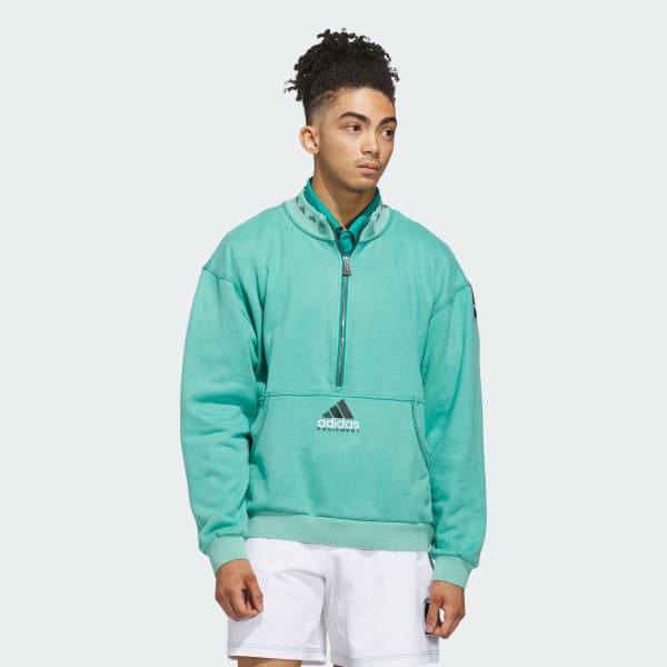 Groen EQT Sweater met Korte Rits
