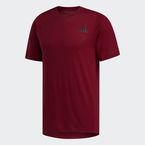 adidas FreeLift Sport Prime Heather Tee Burgundy adidas New Zealand