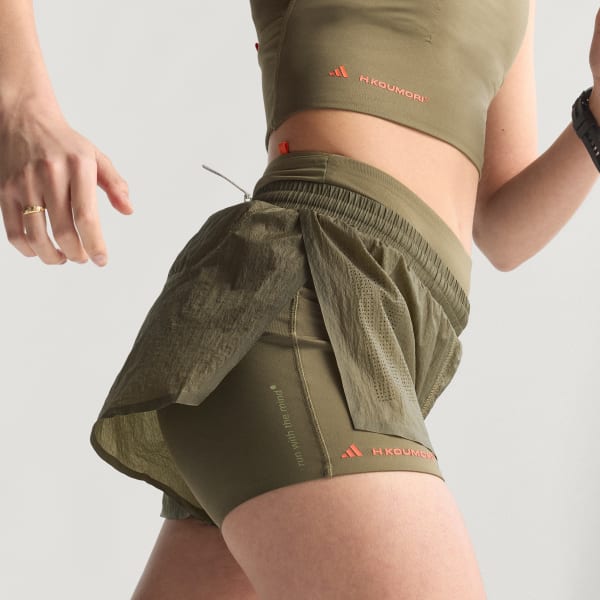 Verde Pantaloncini Adi365 H.Koumori Running 2-In-1
