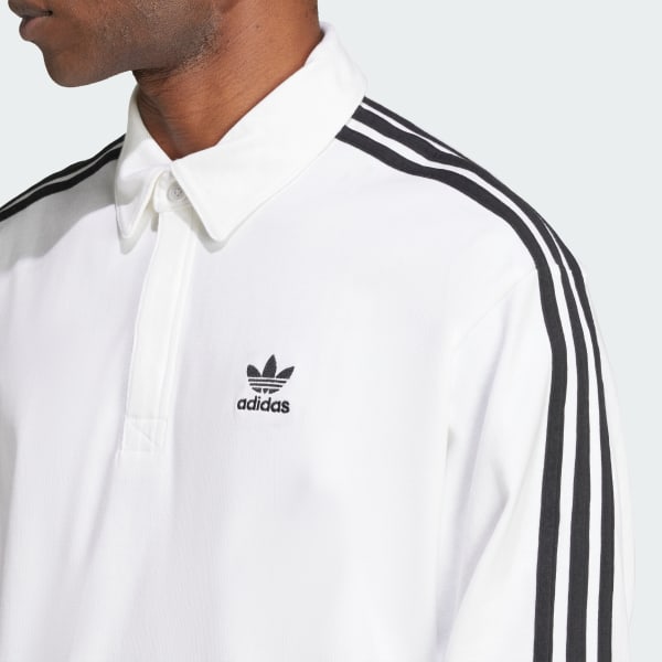 adidas Adicolor Rugby Polo Shirt - White | Free Shipping