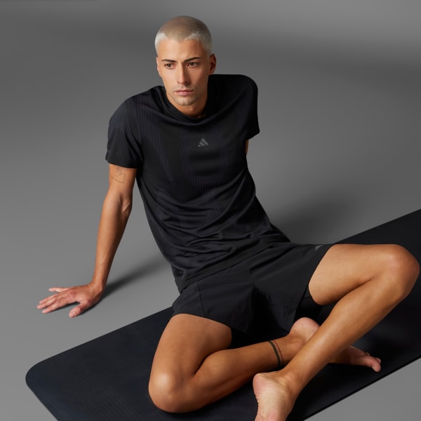 Negro Shorts Designed for Training Yoga Premium 2-in-1