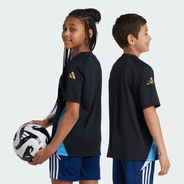 Negro Camiseta de Calentamiento Argentina
