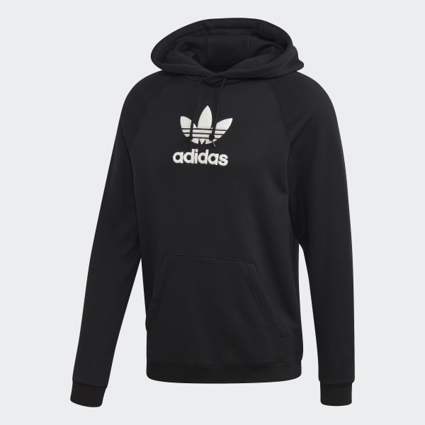 Buzo adidas negro con capucha shop