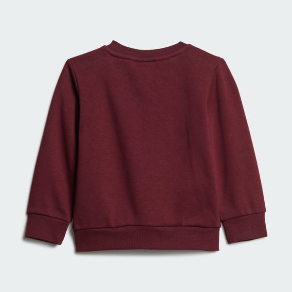 Burgundy Conjunto de cuello redondo Adicolor