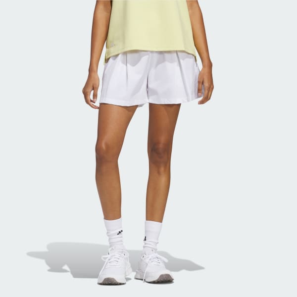 สีขาว กางเกงขาสั้นแต่งจีบ Go-To