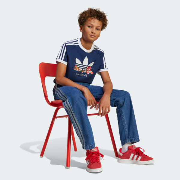 Mau-xanh-da-troi Áo Thun Dáng Suông adidas Originals