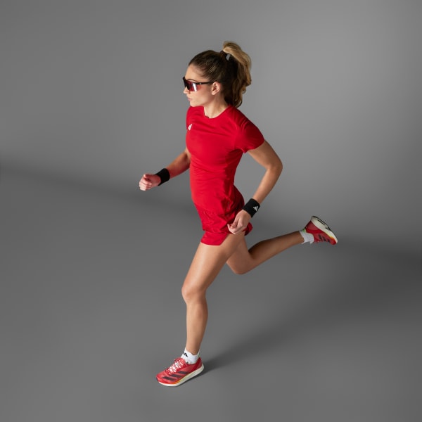 Red Adizero Essentials Running Tee