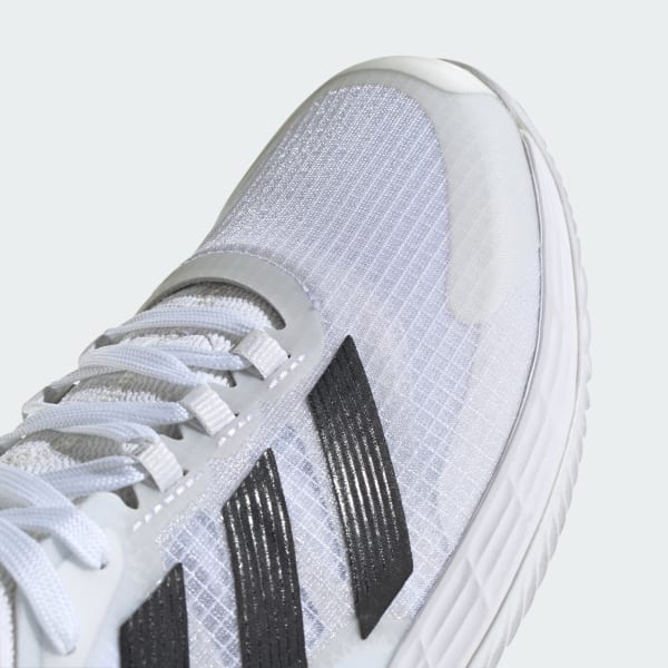 Adidas Men's Adizero Ubersonic 4.1 Tennis Shoes, Size 11, White/Black/Silver
