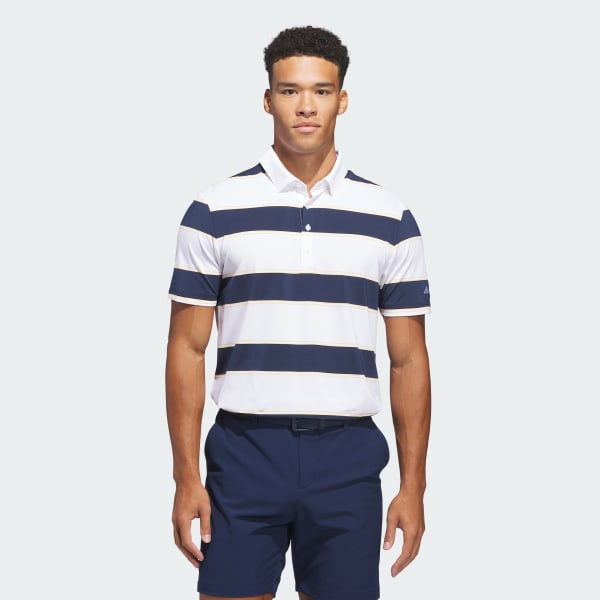 White ULTIMATE365+ JUMBO STRIPE CLIMACOOL POLO SHIRT