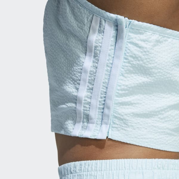 Azul Top Adicolor Classics Poplin Cuello Halter DO585