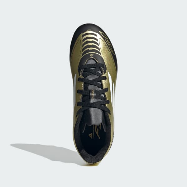 Gold Messi F50 Club Flexible Ground Boots Kids