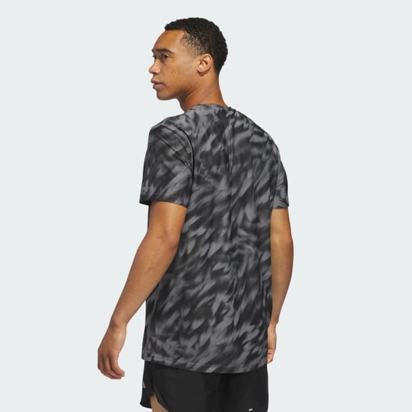 Grey Own The Run Allover Print Tee