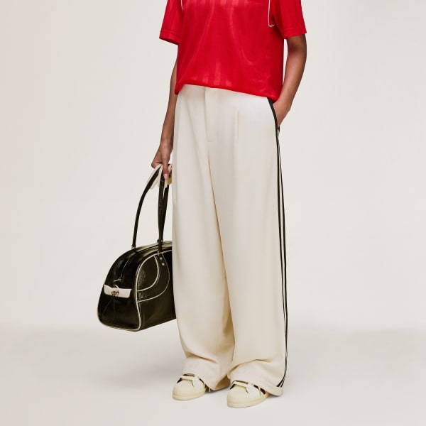 White WALES BONNER WIDE TROUSER