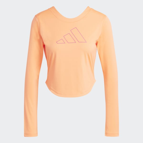 Laranja Camiseta Manga Longa Treino Hyperbright