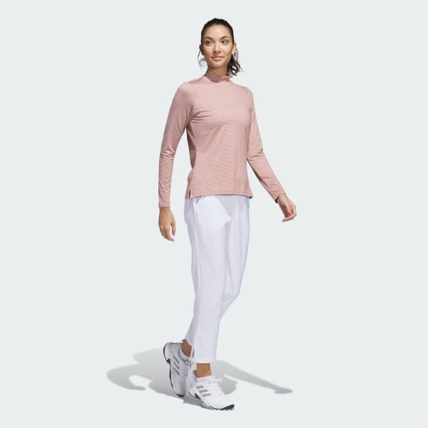 Pink Beyond Two-Tone Mesh Mock Shirt