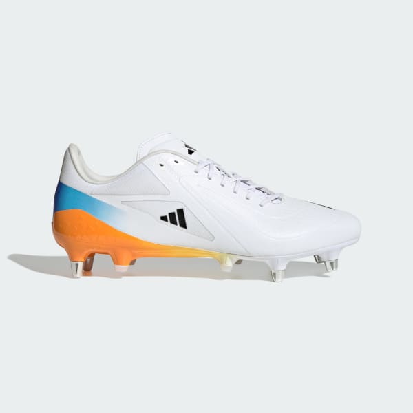 White Adizero RS15 Ultimate Soft Ground Rugby Boots