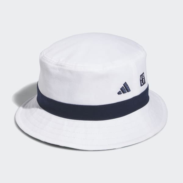 White Plaid Reversible Golf Bucket Hat