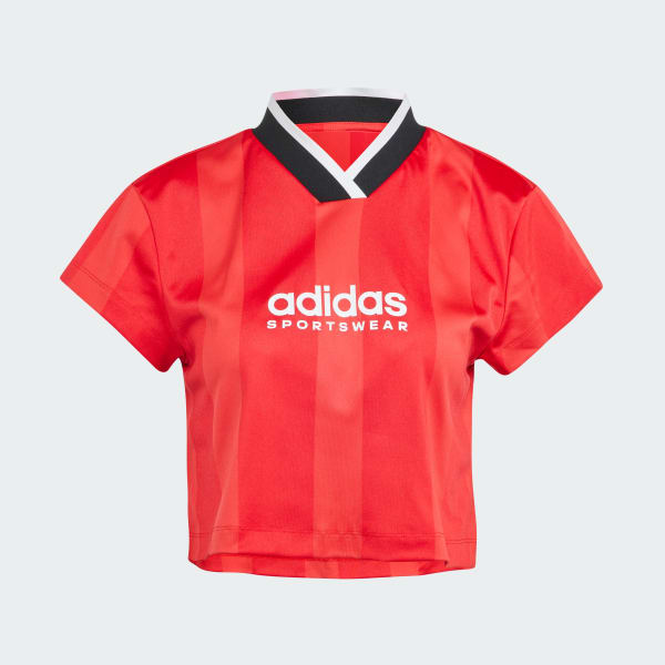 Rojo Camiseta corta Tiro Colorblock