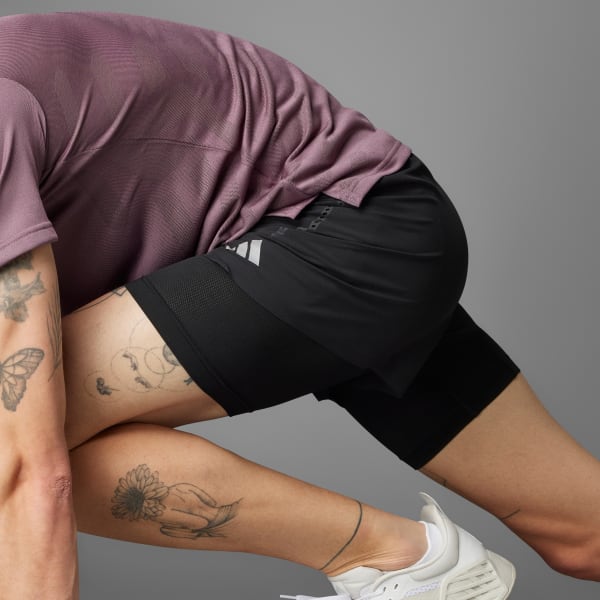 Svart HEAT.RDY Two-in-One HIIT Shorts