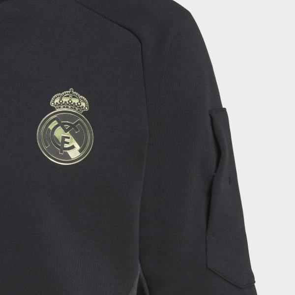 Svart Real Madrid Anthem Jacket L4137