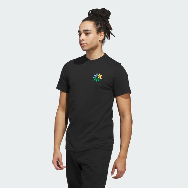 Negro Camiseta Skateboarding Pinwheel Trifolio