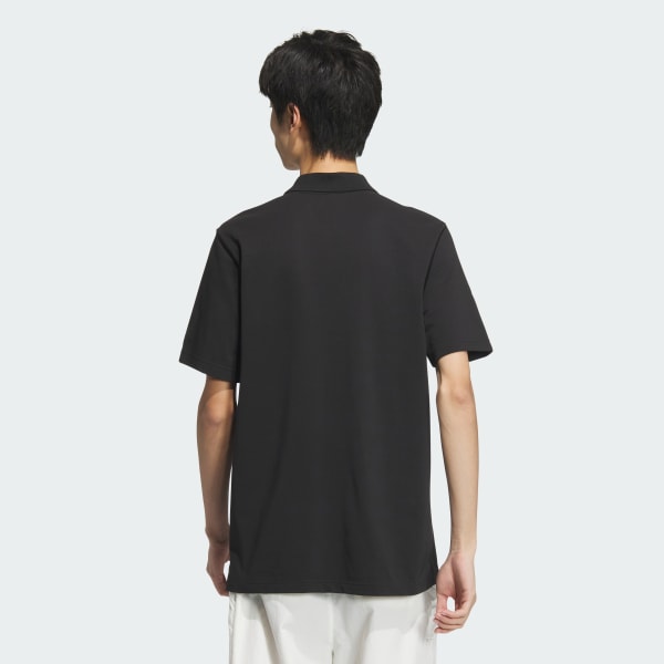 Black Piqué Solid Polo Shirt