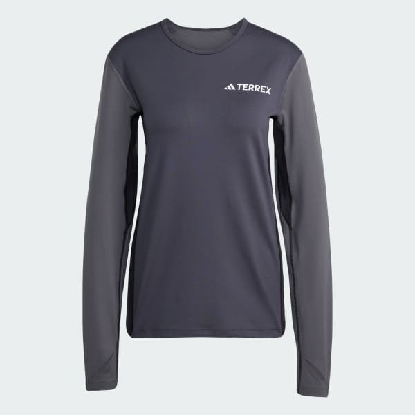 Grey Multi Synthetic Base Layer Long Sleeve