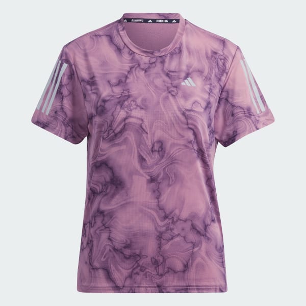 Pembe Own the Run Allover Print Tişört