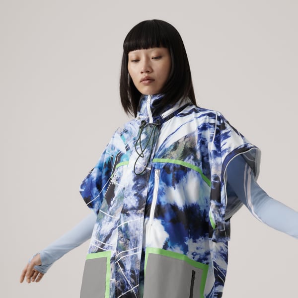 Weiss adidas by Stella McCartney TrueNature Packable Printed Jacke